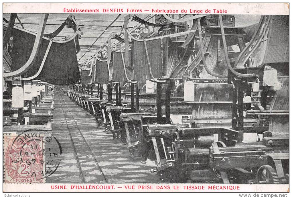 Hallencourt       80      Intérieur De L'usine De Tissage Mécanique - Le Hourdel