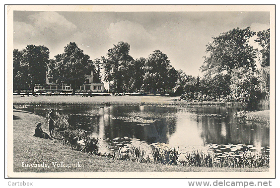 Enschede, Volkspark  (glansfotokaart) - Enschede