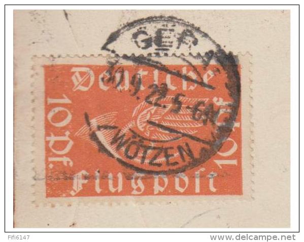 ## ALLEMAGNE ## LETTRE DE GERA POUR COPENHAGUE SEPT.1922 ## PA 1 & 2 AU VERSO ## - Briefe U. Dokumente