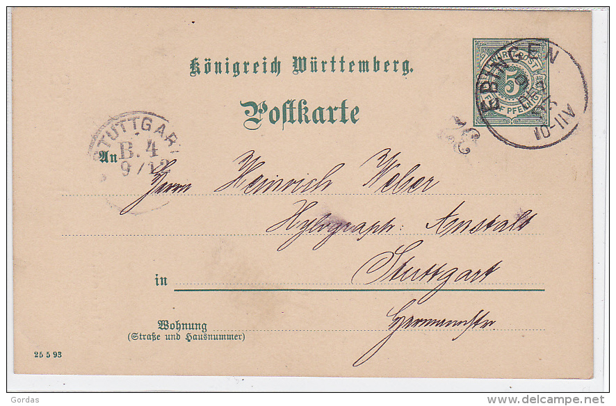 Germany -Elbingen - 1893 - Gottl. Kern &amp; Sohn - Albstadt