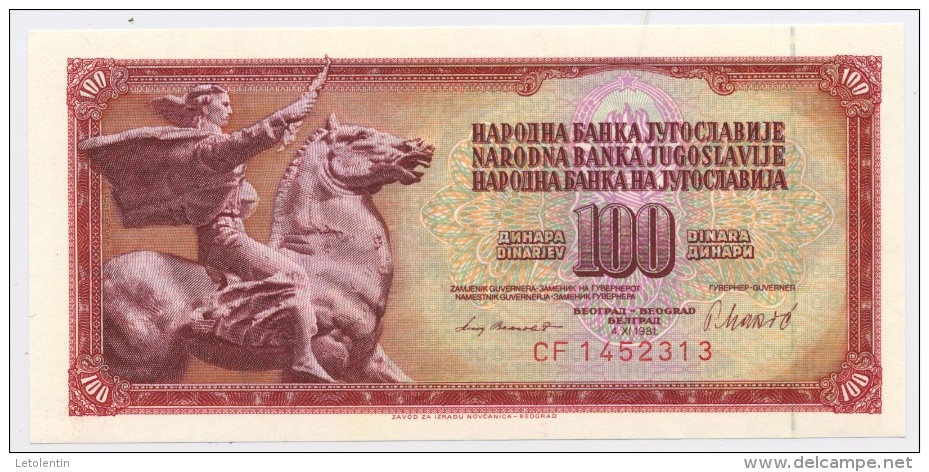 YOUGOSLAVIE: 100 DINARA NEUF - Yugoslavia