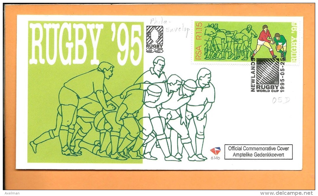 ENVELOPPE: Coupe Du Monde De Rugby 25-05-1995 - Covers & Documents