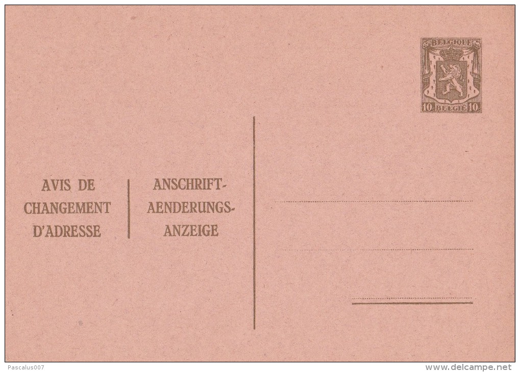 A27 - Entier Postal - Carte Postale Avis De Changement D´adresse N°6 III FA De 1938 - Addr. Chang.