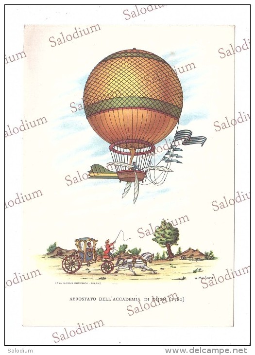 Aerostato - Dirigibile Dirigible Ballon Balon Mongolfiera - Illustratore - Carrozza - Dirigibili