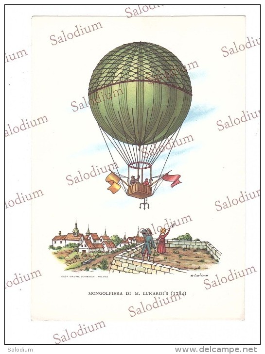 Aerostato Dirigibile Dirigible Ballon Balon Mongolfiera - Illustratore - Lunardi - Dirigibili