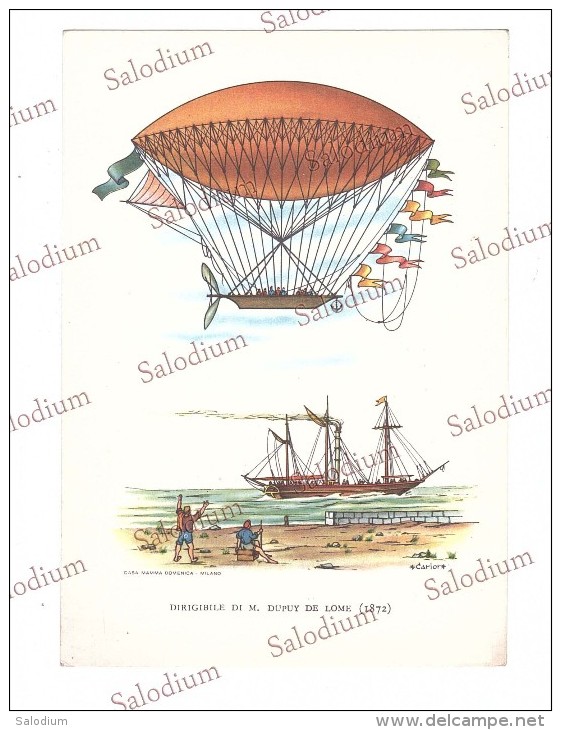 Aerostato Dirigibile Dirigible Ballon Balon Mongolfiera - Illustratore - Dupuy De Lome - Dirigibili