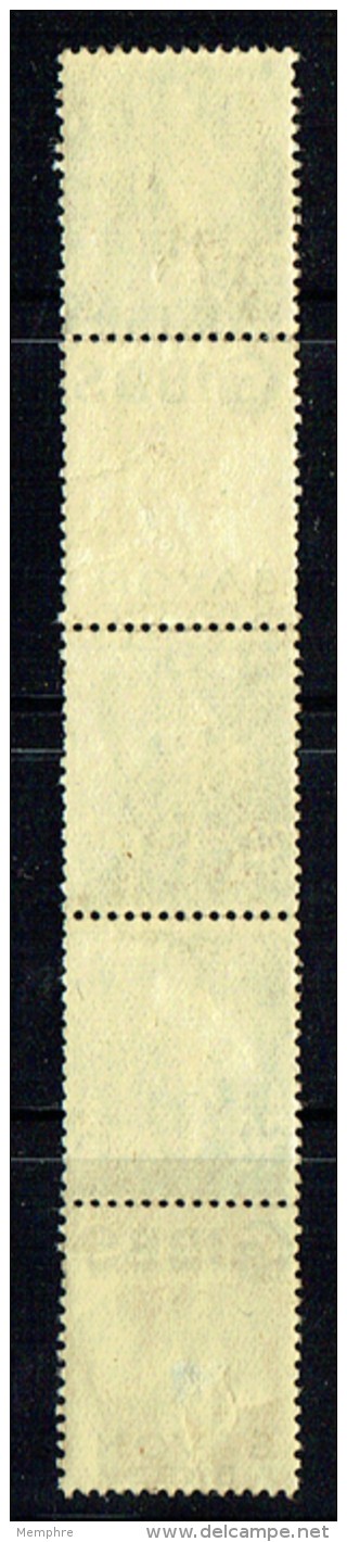 217 IIA   Bande Verticale De 3 Timbres Et Deux Doubles Publicités Gibbs  De Carnet Non Confectionné - Andere & Zonder Classificatie