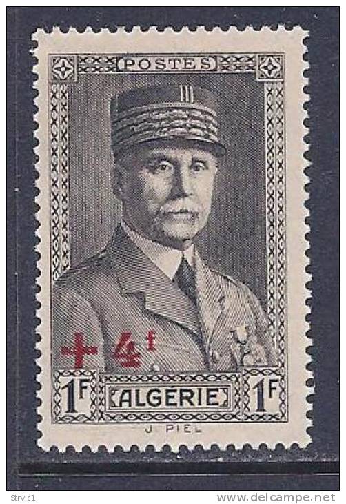 Algeria, Scott # B36 Mint Hinged Petain, Surcharged, 1941 - Other & Unclassified