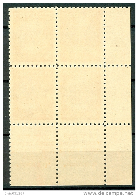 Israel - 1948, Michel/Philex No. : 1 Tab Block With ERROR : CIRCLE VARIETY, Perf: 11/11 - MNH - *** - Full Tab - Neufs (sans Tabs)