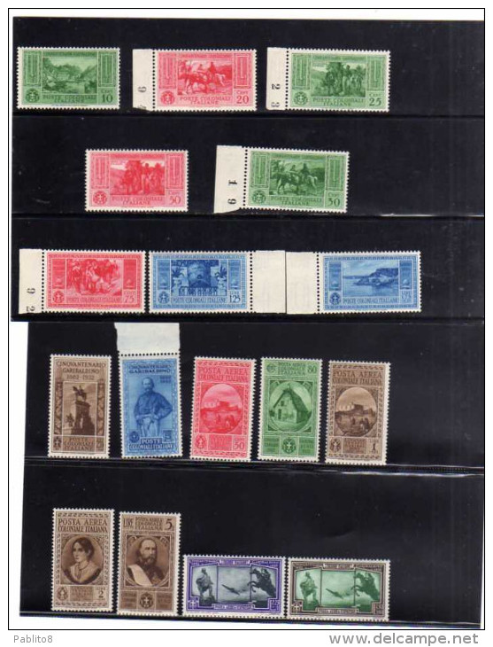 EMISSIONI GENERALI 1932 CINQUANTENARIO GARIBALDINO GARIBALDI SERIE COMPLETA COMPLETE SET MNH - Emissions Générales