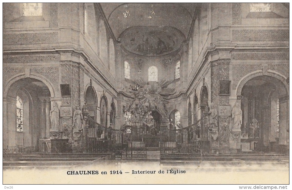 Chaulnes En 1914 (Somme) - Intérieur De L'Eglise - Edition A. Breger Frères - Chaulnes