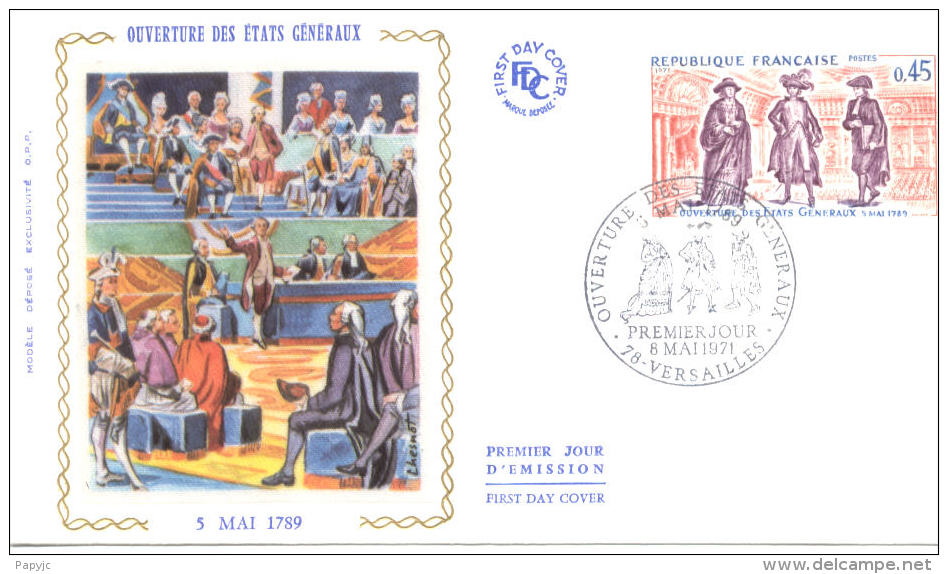FDC -  Enveloppe 1er Jour 8 MAI 1971 - 78 VERSAILLES - Ouverture Des Etats Généraux - 1970-1979
