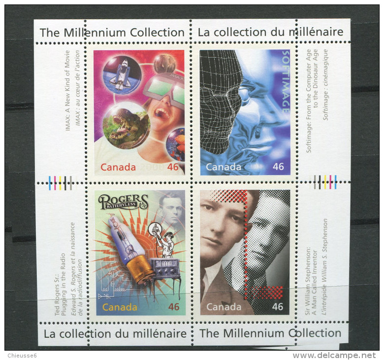 Canada ** -  Bloc 40  - La Collection Du Millénaire - Technologies Et Médias -    . - Blocks & Sheetlets