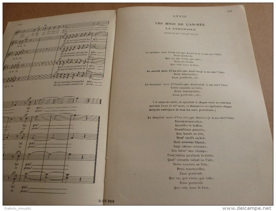 1900 ? chansons anciennes(30) bourguignones du pays de BEAUNE avec étude historique par Maurice Emmanuel