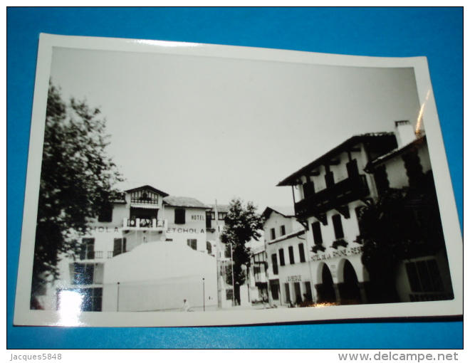 64) Ascain  - Photo 128 X  90 Mm - Hotel Etchola  - Fronton  -  Juin 1962 - Ascain