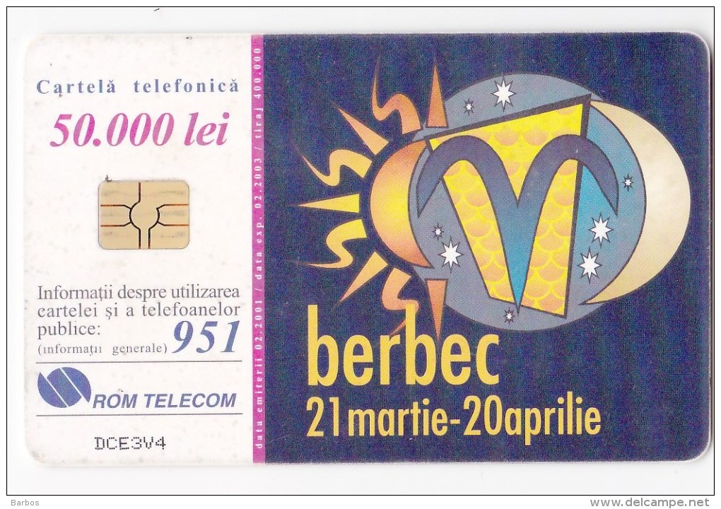 Romania   , Phonecards   , 2001 , Zodiac ,    Used - Zodiaque