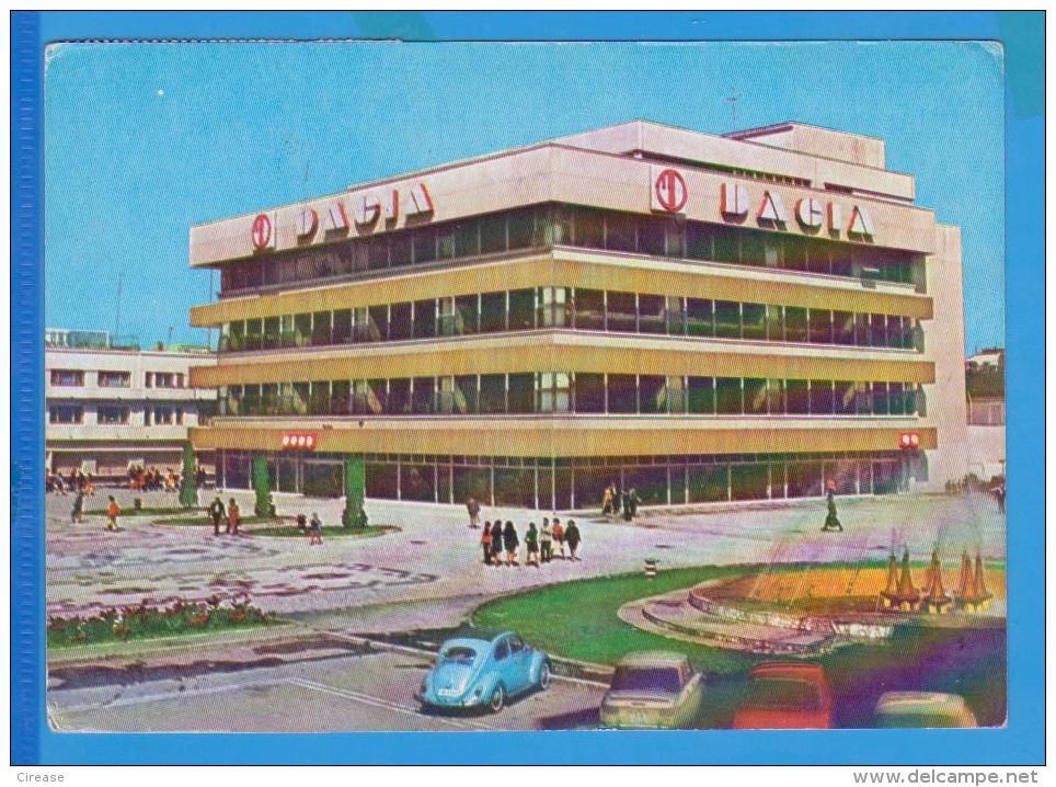 POSTCARD ROMANIA BUZAU MAGAZINUL DACIA CARS AUTO  VOLKSWAGEN - Rumania