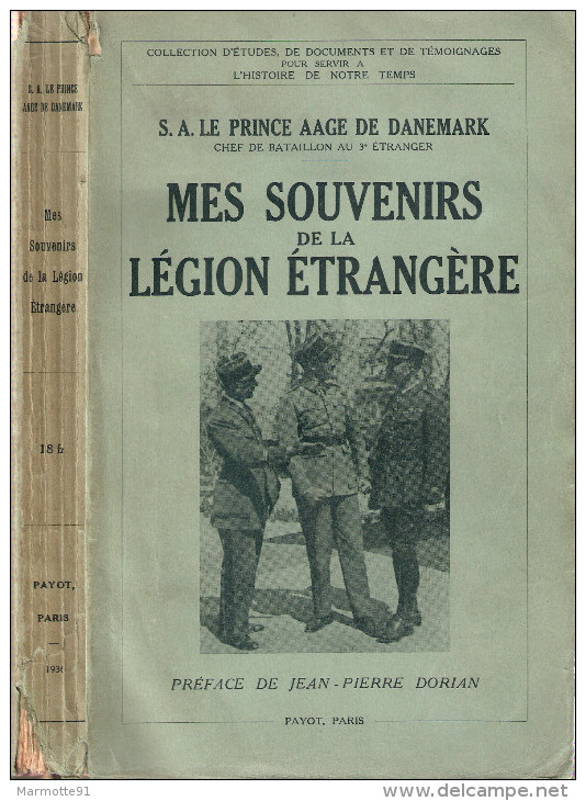 MES SOUVENIRS LEGION ETRANGERE PRINCE AAGE DANEMARK MAROC COMBAT 1923 - Français