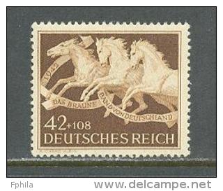 1942 REICH BROWN BAND HORSE RACES MICHEL: 815 MNH ** - Ungebraucht