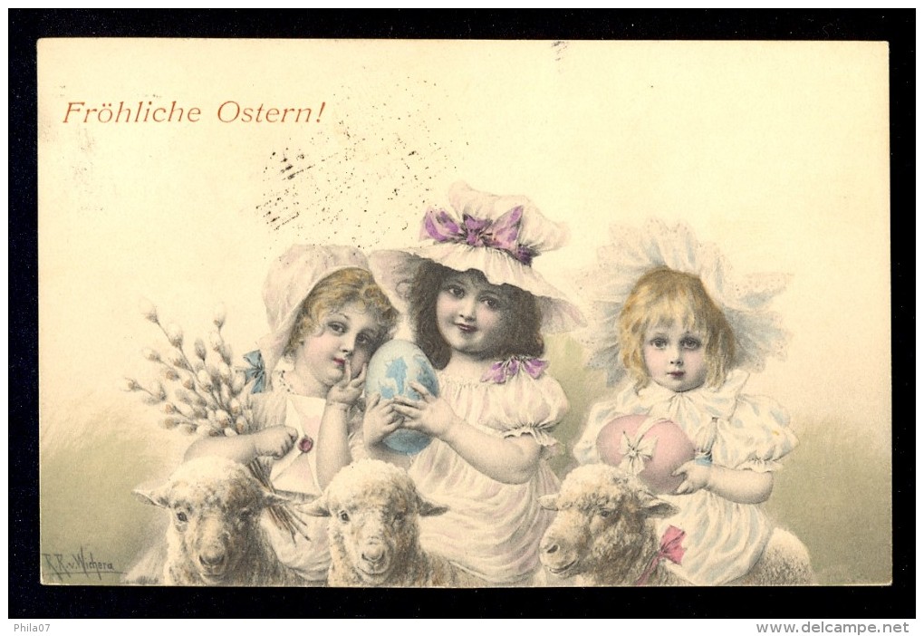 Frohliche Ostern / M.M. VIENNE - Wichera / Year 1902 / Old Circulated Postcard - Wichera