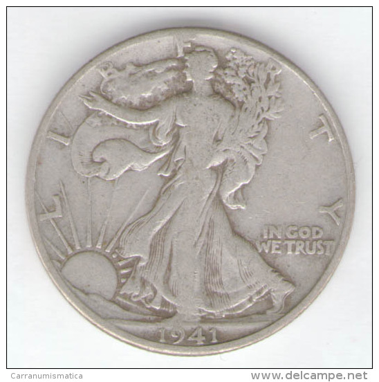 STATI UNITI HALF DOLLAR 1941 AG SILVER - 1916-1947: Liberty Walking