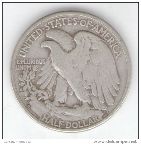 STATI UNITI HALF DOLLAR 1941 AG SILVER - 1916-1947: Liberty Walking (Liberté Marchant)