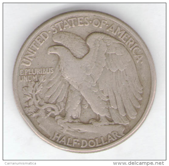 STATI UNITI HALF DOLLAR 1945 AG SILVER - 1916-1947: Liberty Walking (Libertà Che Cammina)