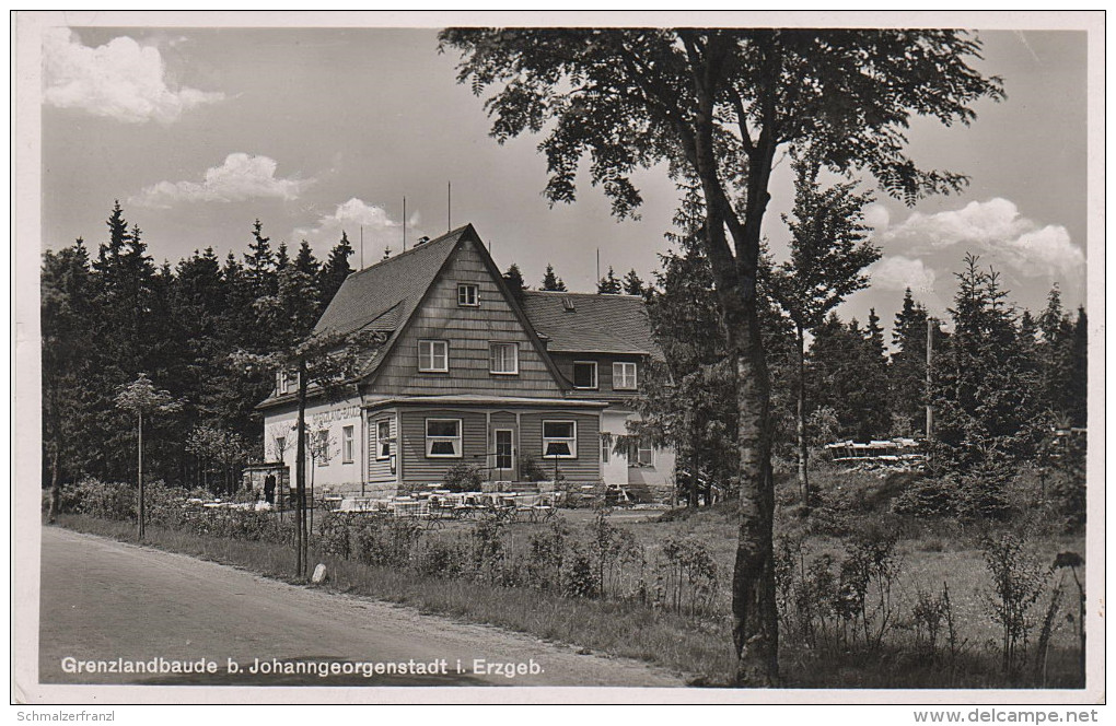 AK Gasthaus Grenzlandbaude Baude Bei Johanngeorgenstadt Erla Erlabrunn Breitenbrunn Sosa Erzgebirge - Johanngeorgenstadt