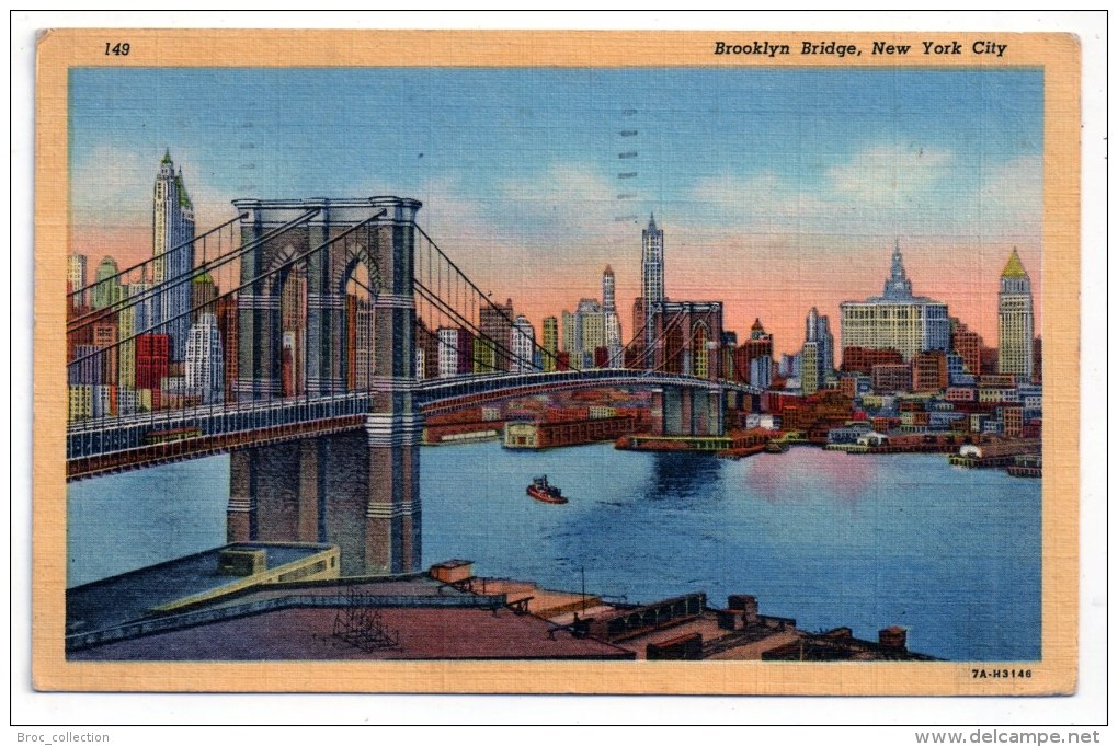 New York City, Brooklin Bridge, éd. Alfred Mainzer N° 149, Scan Recto-verso - Brooklyn