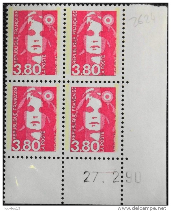 FRANCE COIN DATE Du 27.2.90 - 4 TIMBRES NEUFS** N° 2624 Y&T : 9,15€ - 1990-1999