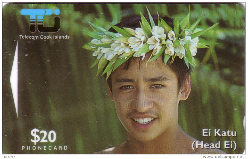 COOK ISLANDS JEUNE HOMME YOUNG MAN 20$ UT GPT N° 02CID... - Cook-Inseln