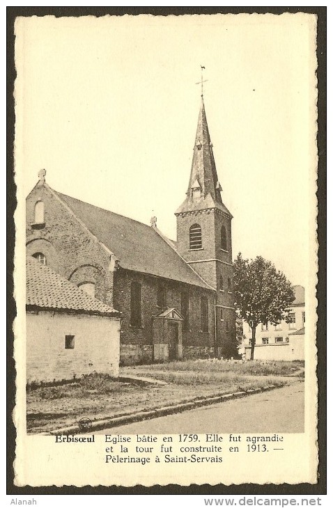 ERBISOEUL Rare L'Eglise (Albert Dohmen) BELGIQUE - Mons