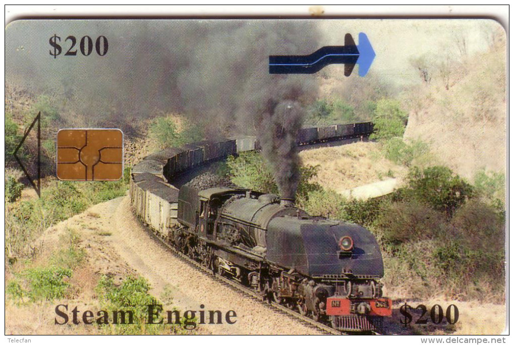 ZIMBABWE TRAIN ZUG STEAM ENGINE LOCOMOTIVE A VAPEUR 200$ UT - Trains