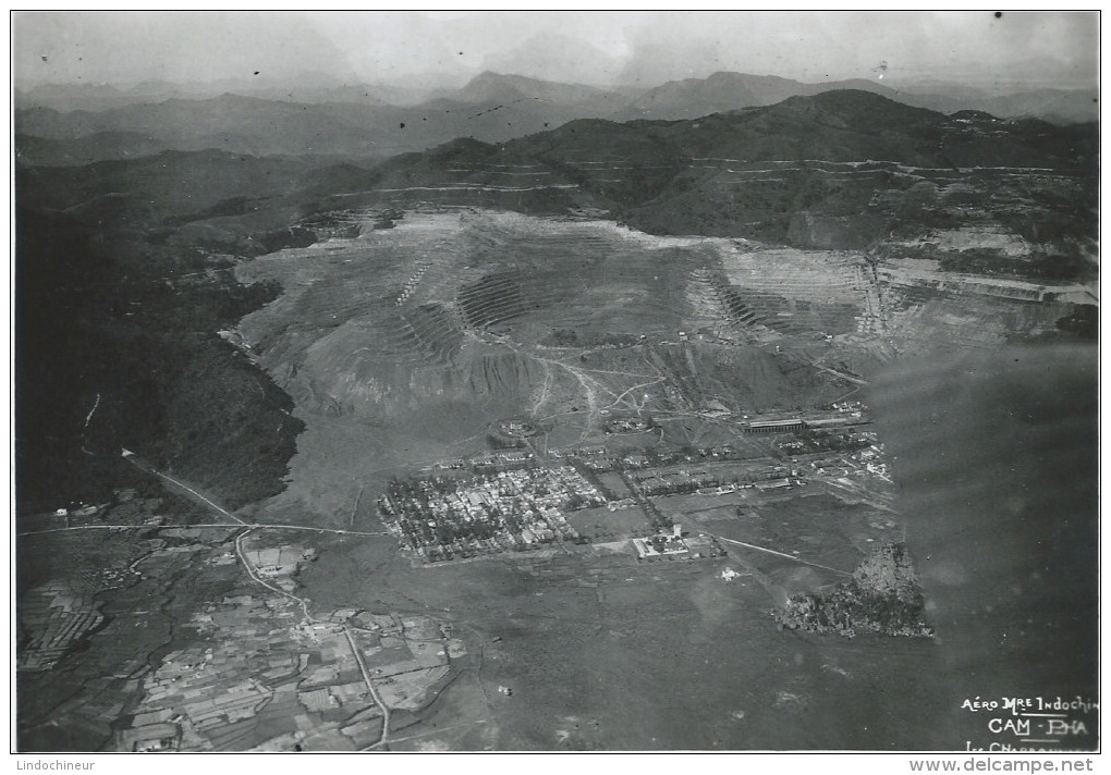 Indochine Photo 18 X 13 Cm CAM-PHA Tonkin Mines à Ciel Ouvert Charbonnages TB - Viêt-Nam