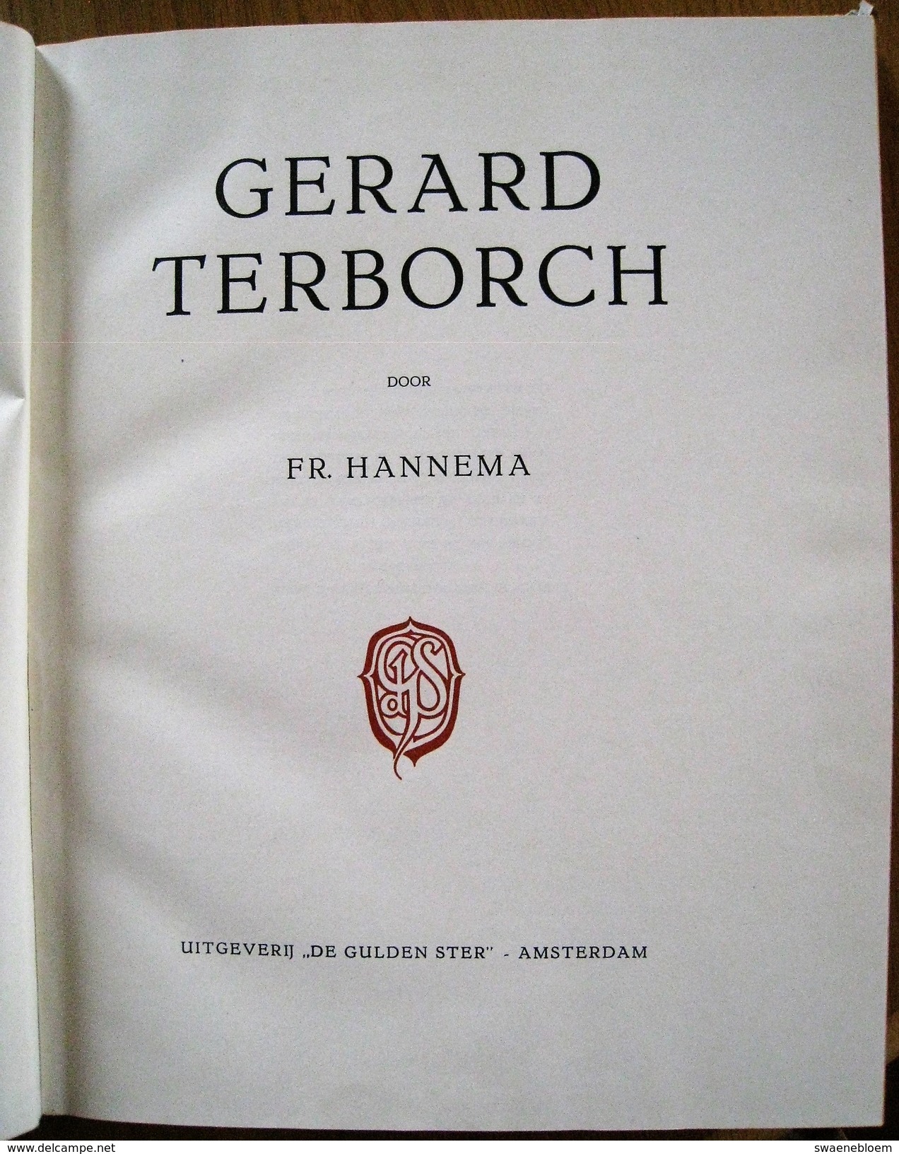 NL.- Boek- Gerard Terborch Door Fr. Hannema. 1943. 4 Scans - Anciens