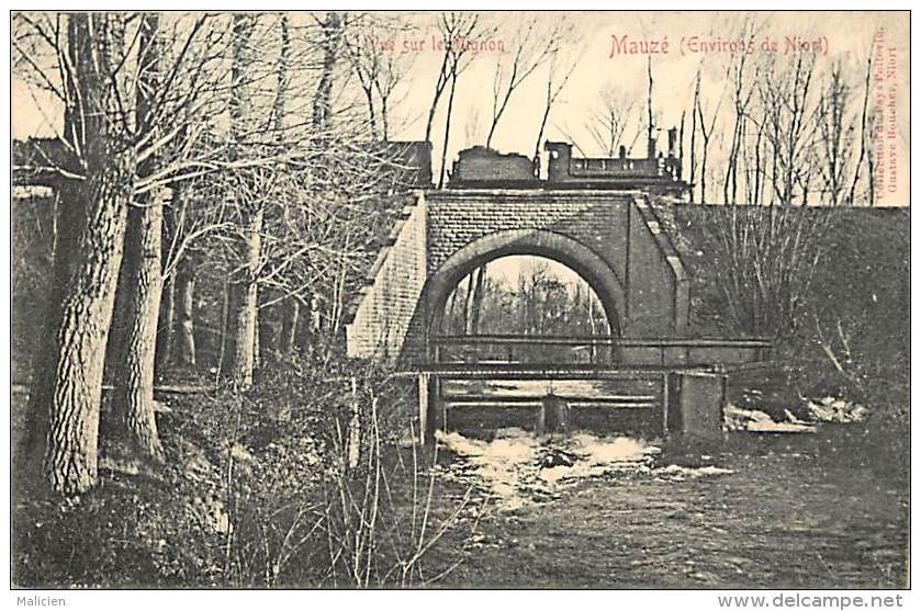 Ref D920- Deux Sevres -mauzé - Vue Sur Le Lignon - Plan Train Ligne De Chemin De Fer - Carte Bon Etat - - Mauze Sur Le Mignon