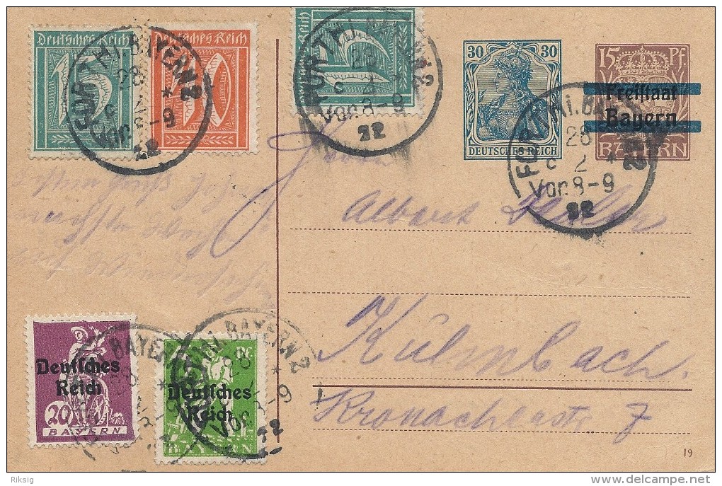 Uprated Stationery  -  Bavaria -Germany.   S-1668 - Autres & Non Classés