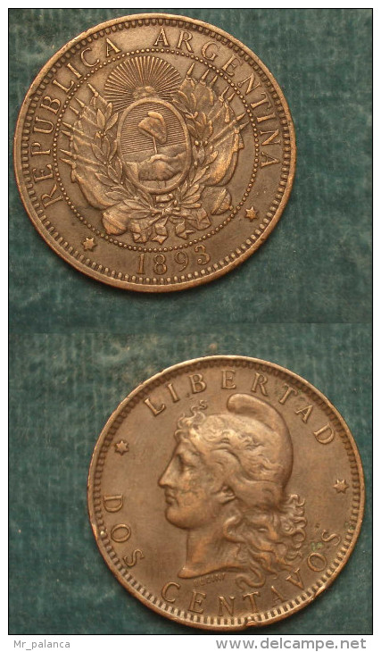 M_p> Argentina 2 Centavos Dos Centavos 1893 - Argentina