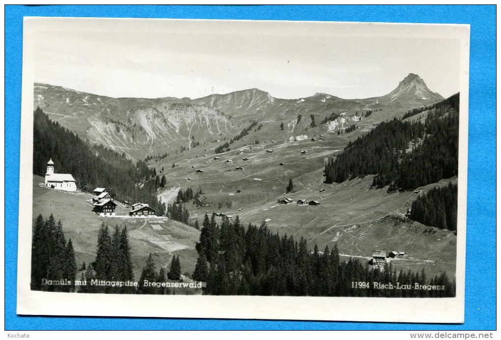 OV1029, Damüls Mit Mittagspitze, Risch-Lau-Bregenz, No11994, Circulée Date Illisible Sans Timbre - Bregenzerwaldorte