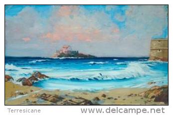 DINO HELMS  Olio Su Cartone 15x25, Marina , Dimensioni Con CORNICE Con Targhetta 26X36 - Oils