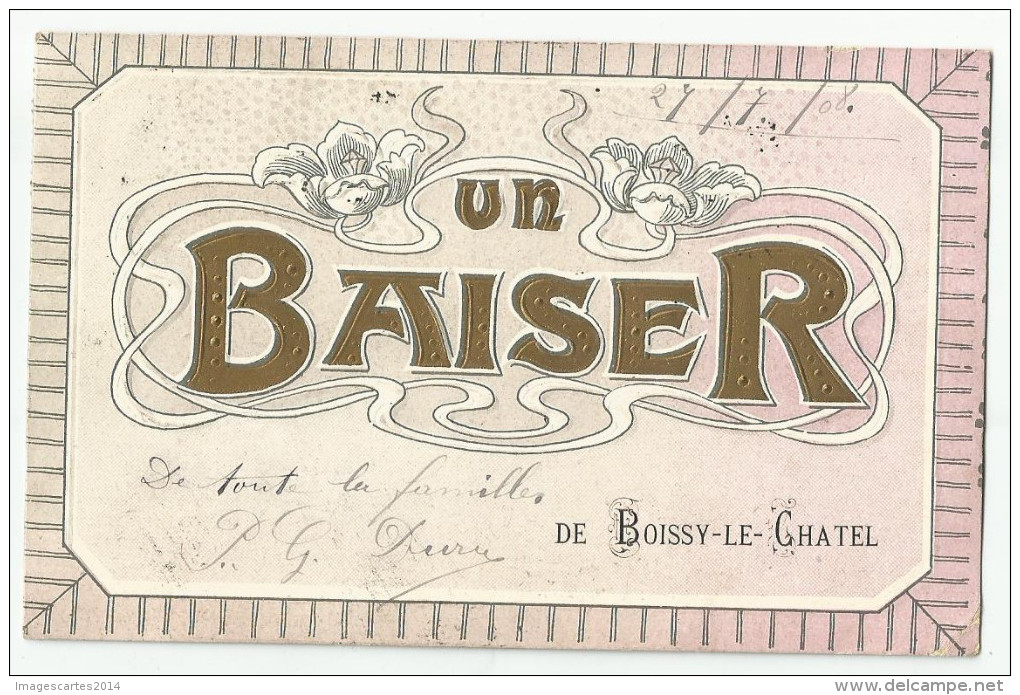 CPA  SEINE Et MARNE - 77 - Un Baiser De Boissy Le Châtel - Sonstige & Ohne Zuordnung