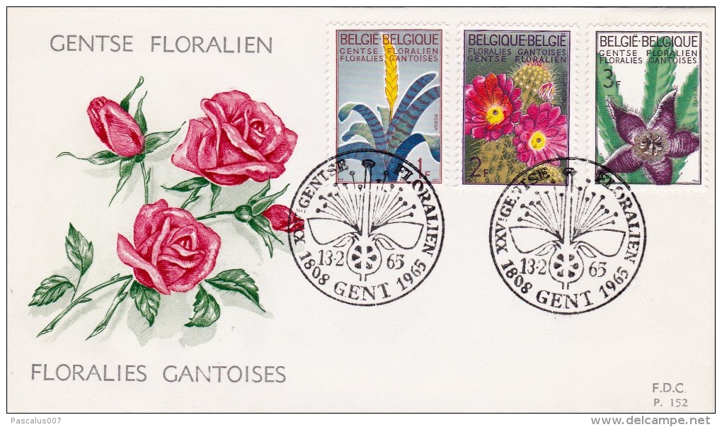 1315 1317 NAT P152 FDC   Floralies Gantoises III 13-2-1965 1808 Gent €1,75 - Zonder Classificatie