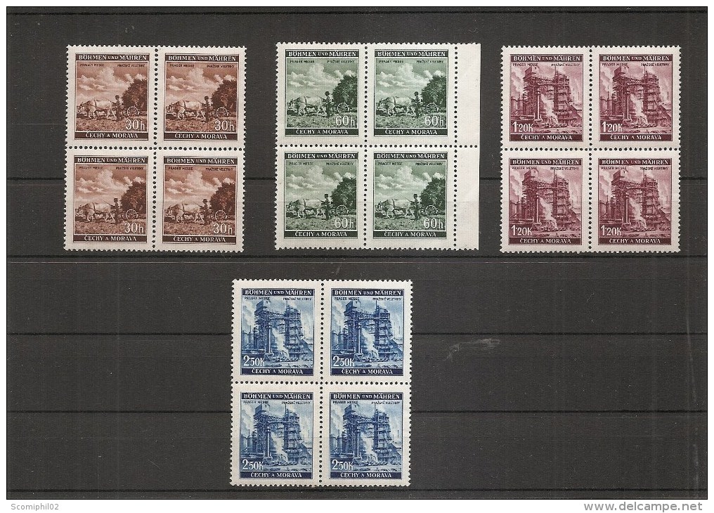 Bohème Et Moravie ( 65/68 XXX -MNH - En Bloc De 4) - Unused Stamps