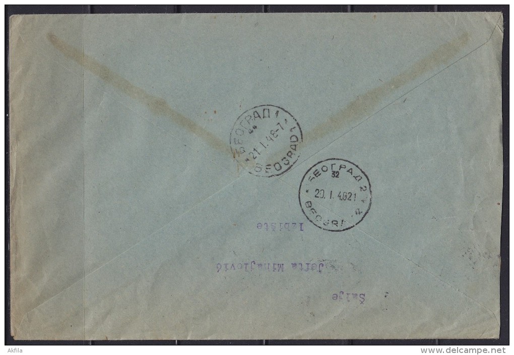 6726. Yugoslavia, 1948, R-letter From Izbiste To Belgrade - Covers & Documents