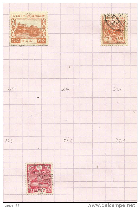 Japon N°216, 217, 226 Côte 4.65 Euros - Gebraucht