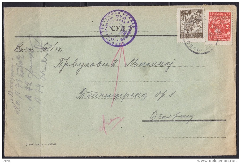 6738. Yugoslavia, 1948, Letter - Covers & Documents