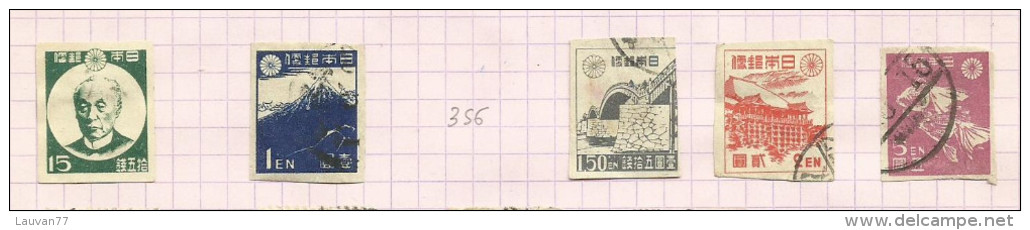 Japon N°354, 355, 357  à 359 Cote 4.55 Euros - Used Stamps