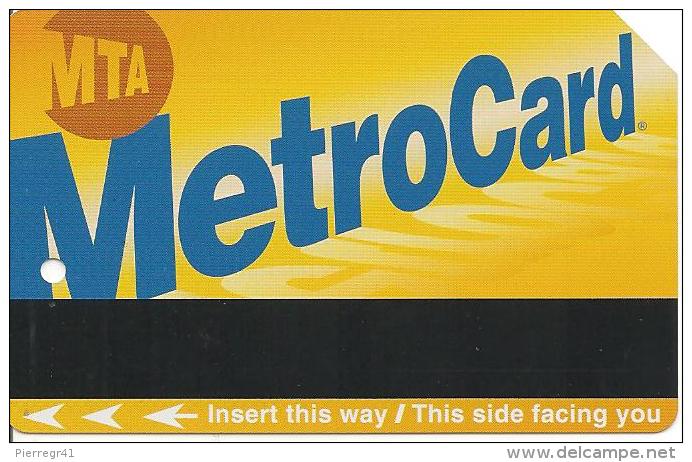 TICKET-METRO-2009-NEWYORK-METRO CARD-TBE-RARE- - Monde