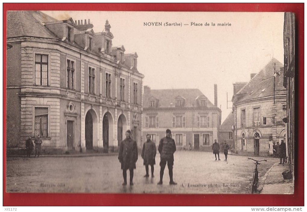 DFM-06  Noyen PLace De La Mairie, Militaires. Cachet 1920 - Other & Unclassified