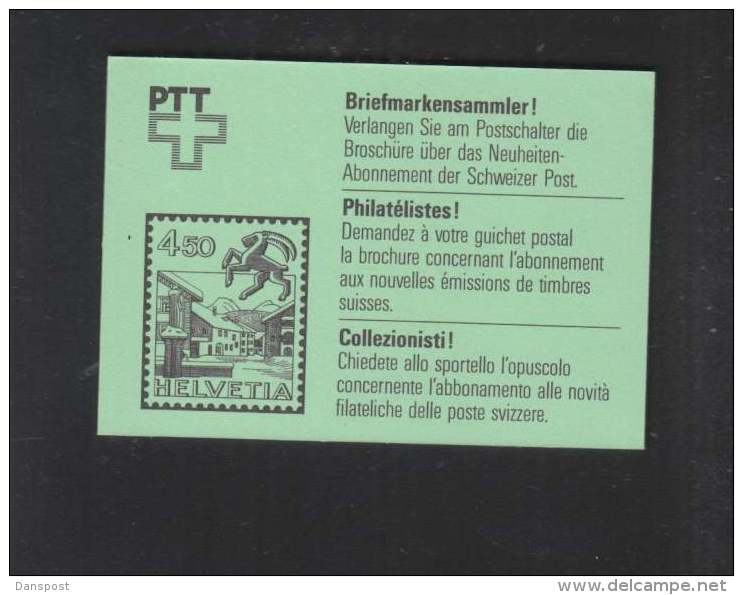 Schweiz MH Trachten 10 Fr. Postfrisch Komplett - Carnets
